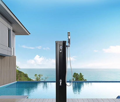 Grace and functionality for the pool solar shower